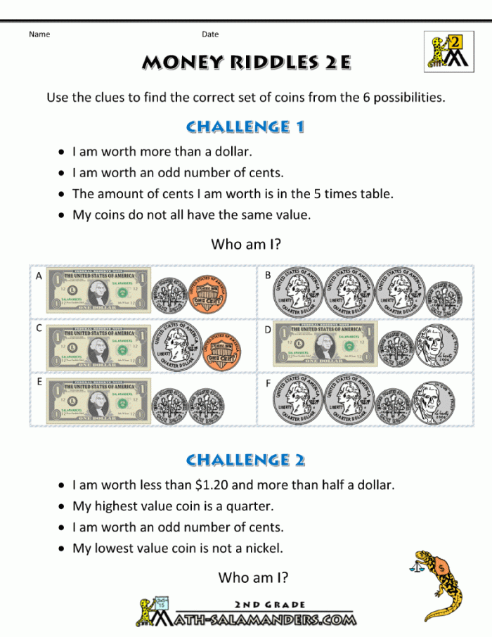 First grade math worksheet featuring a fill-in-the-bubble money quiz for counting coins