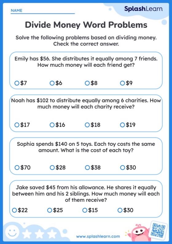 First grader Sam counts coins to find his lunch total in a money math word problem