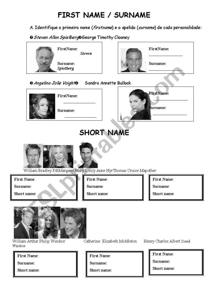 First and Last Name Writing Worksheet for Grade 1 Worksheet for first graders to practice writing their first and last name