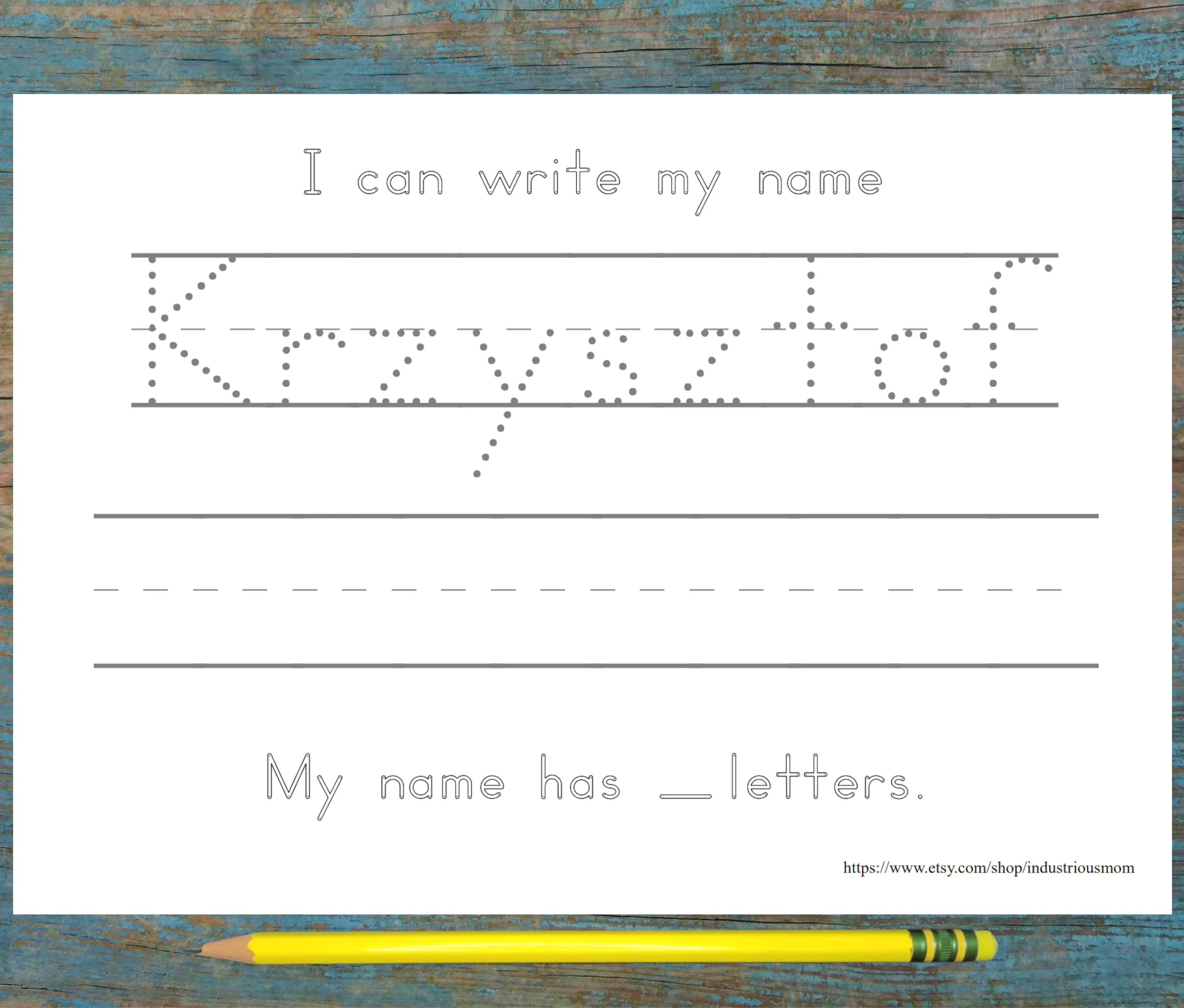First and Last Name Writing Worksheet for Grade 1 Worksheet for first graders to practice writing their first and last name