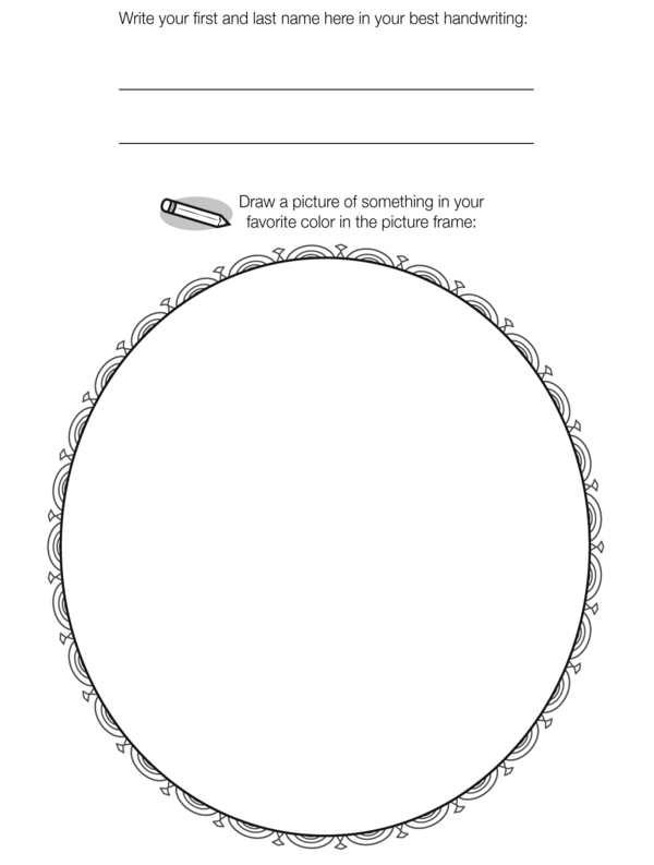Worksheet image to help students learn how to write their names First grade worksheet for practicing writing first and last names