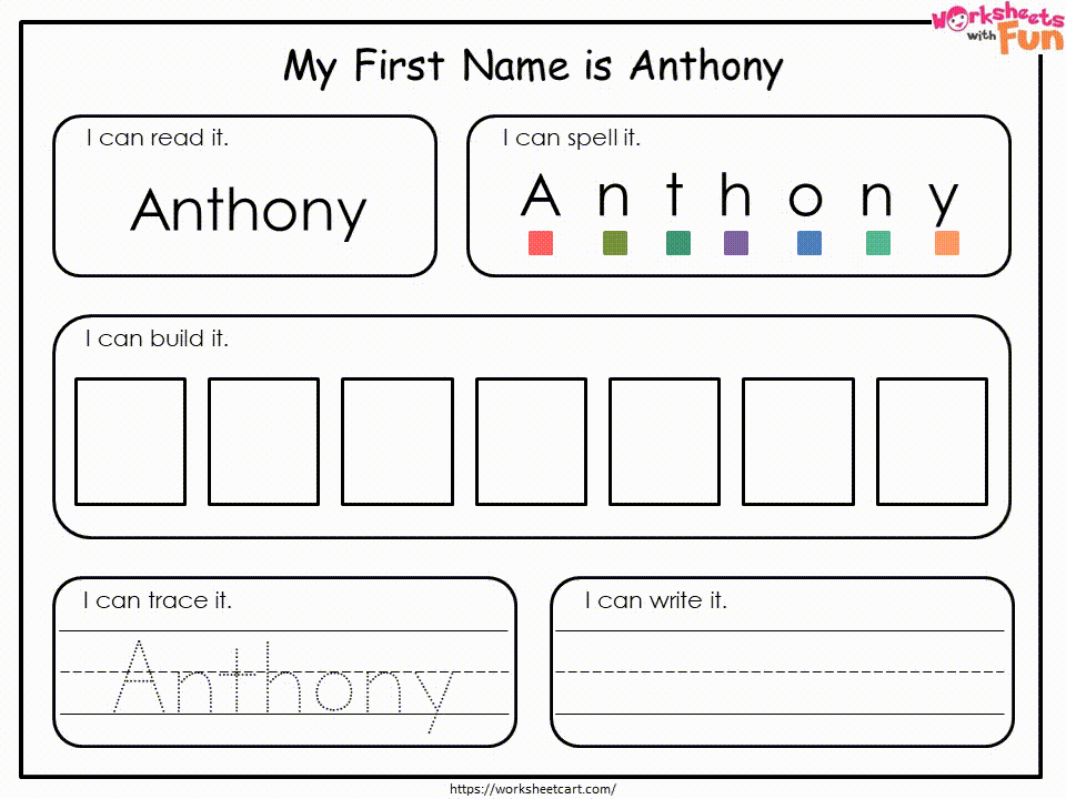 First and Last Name Writing Worksheet for 1st Grade Students Worksheet for first graders to practice writing their first and last names