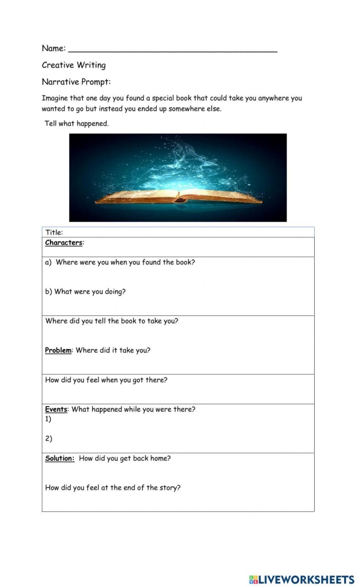 First grade students engaged in narrative writing activities with a personal prompt worksheet