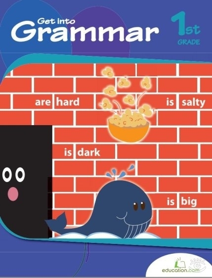 First grade student completing a Get into Grammar Noun or Verb worksheet