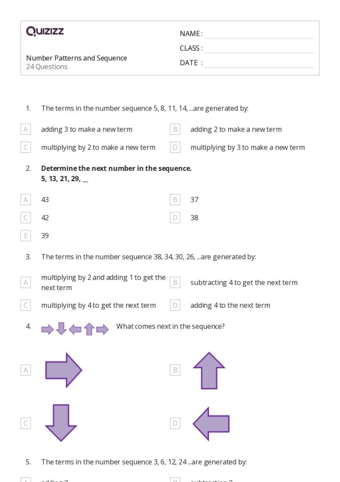 Worksheet for first graders to practice filling in number patterns by 2, 5, and 10