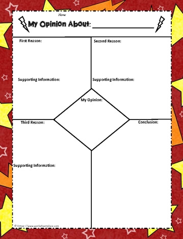 First grade economics opinion graphic organizer worksheet for kids
