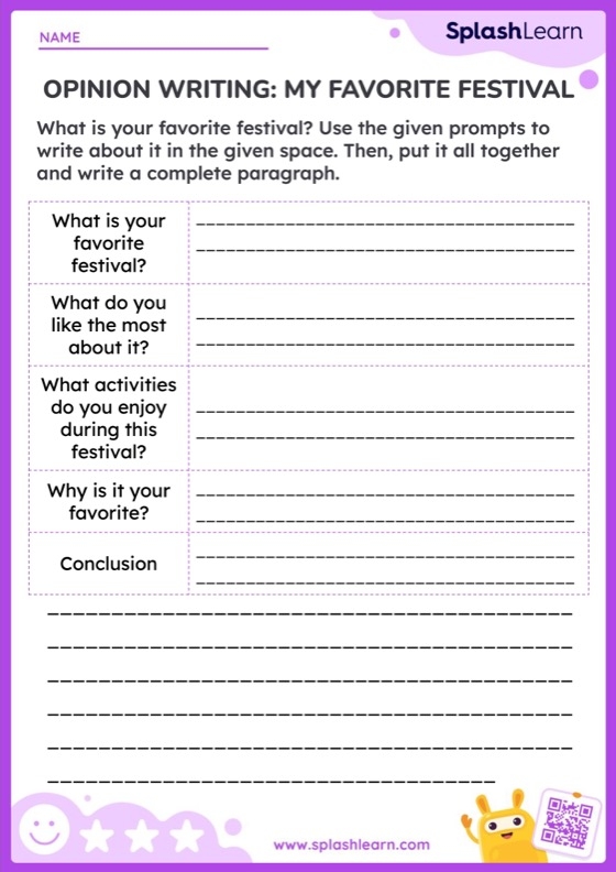 First grade student practicing opinion writing by describing their favorite ice cream flavor