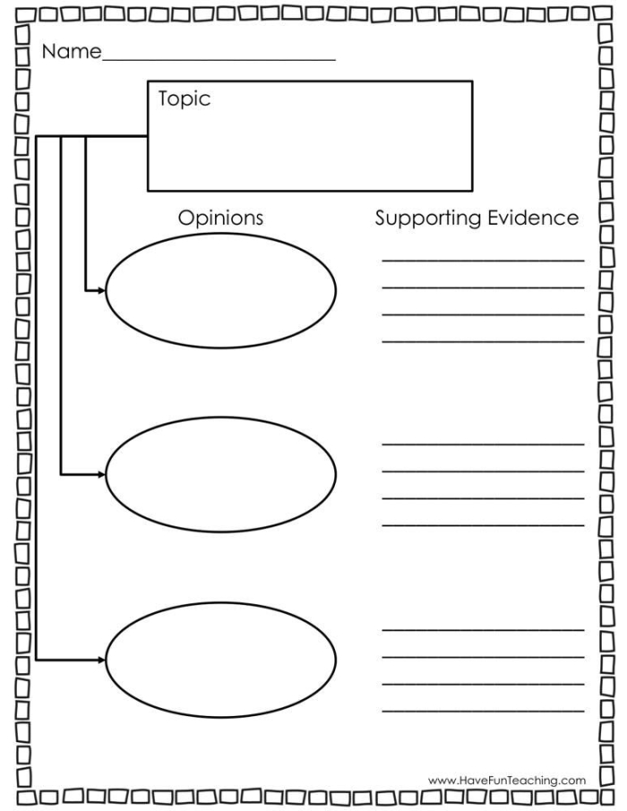 First grade economics opinion graphic organizer worksheet for planning persuasive writing