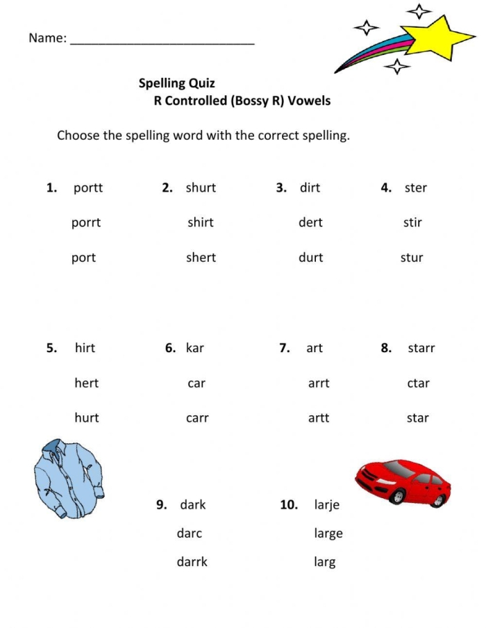 Engaging worksheet to master R-controlled vowels in place value for young learners R-Controlled Vowels worksheet for first graders enhancing phonics skills