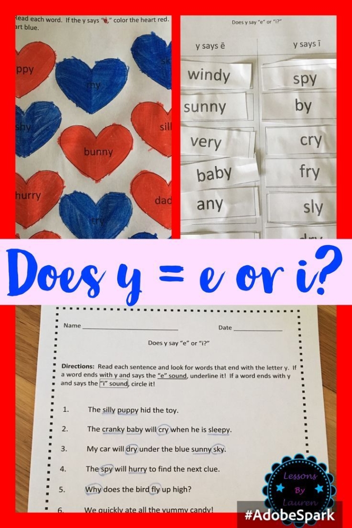 Educational resource for teaching sounds of words ending in y, image 25 Worksheet featuring words that end in y for first graders learning phonics