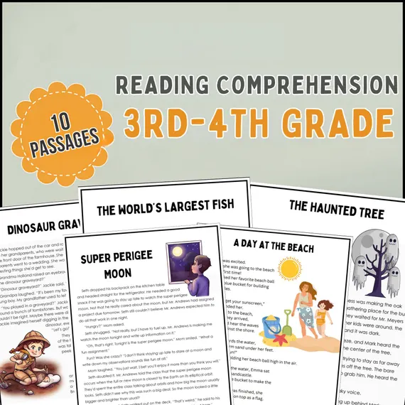 First grade students engaging with a Picture Comprehension worksheet focused on place value concepts. Image showcasing worksheet 23 for developing reading comprehension skills through visual interpretation.