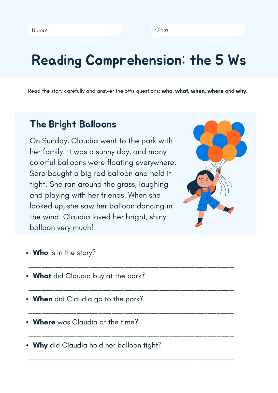 First grade picture comprehension worksheet focusing on place value math concepts