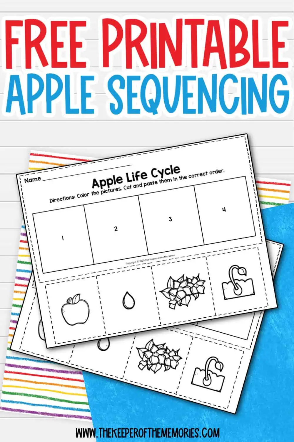 First grade subtraction worksheet featuring a jumbled sequence of pictures for students to order correctly