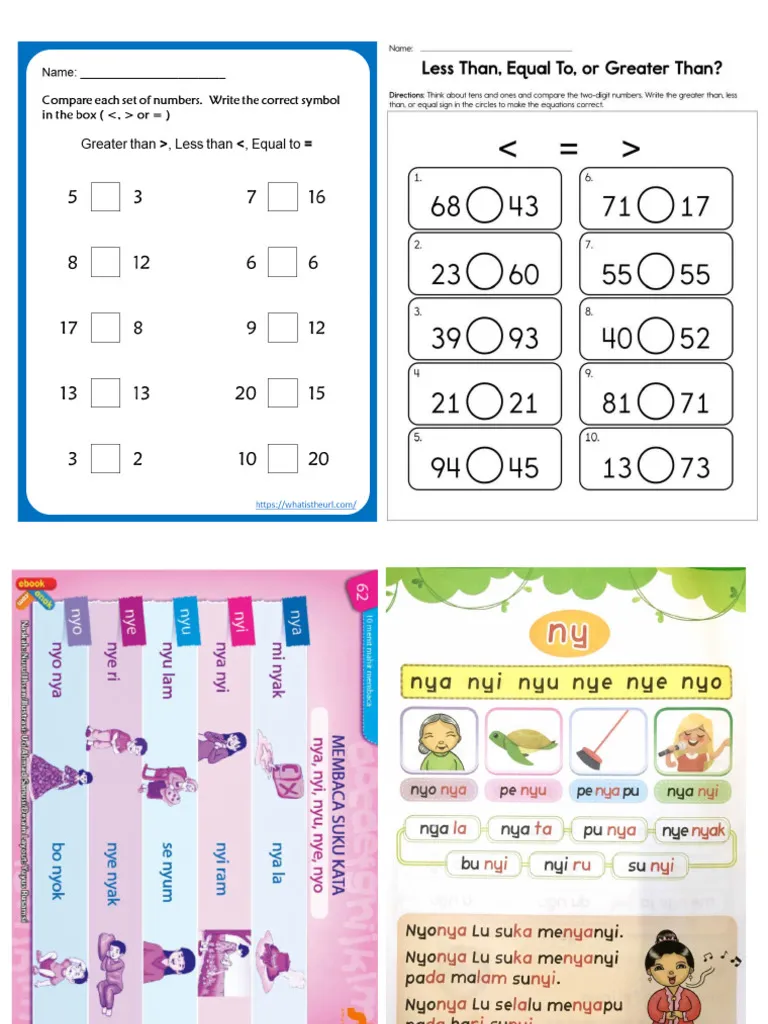First grade preposition sentence examples worksheet with multiple choice fill-in-the-blank questions for learning positional words