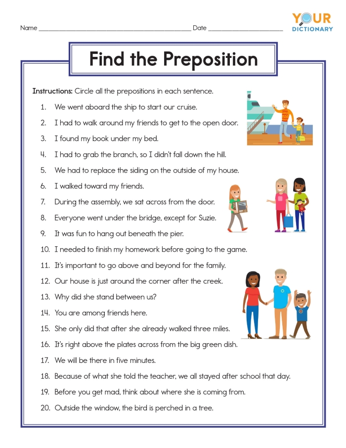 Preposition Practice Worksheet for First Grade Pets Activity 15 First grade students find the missing pets in this preposition practice worksheet