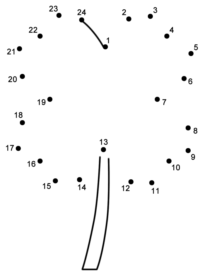 Colorful St. Patrick's Day rainbow dot-to-dot worksheet for first graders