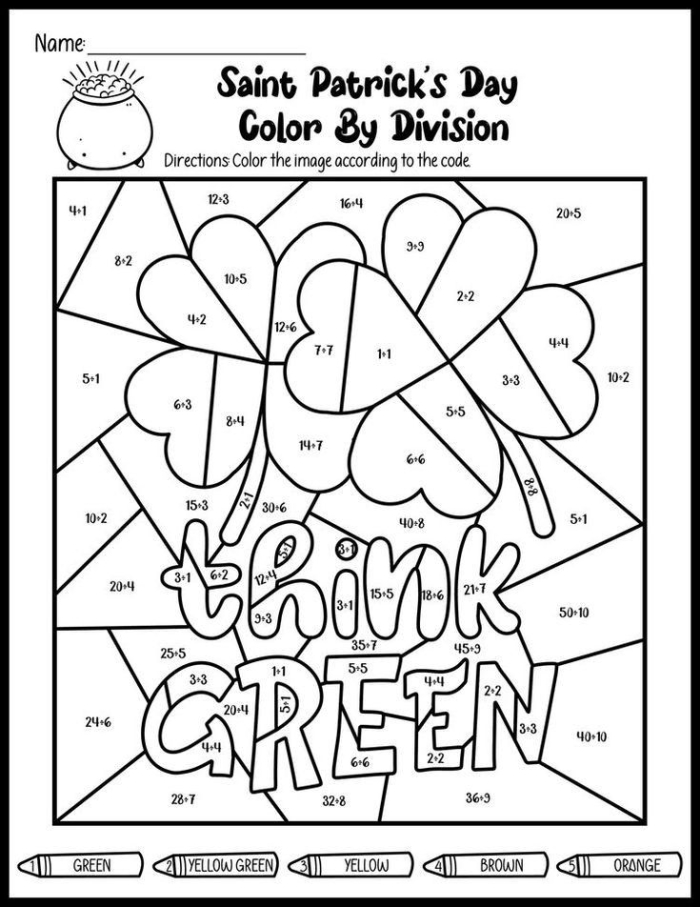 Colorful St. Patrick's Day rainbow dot-to-dot worksheet for first graders