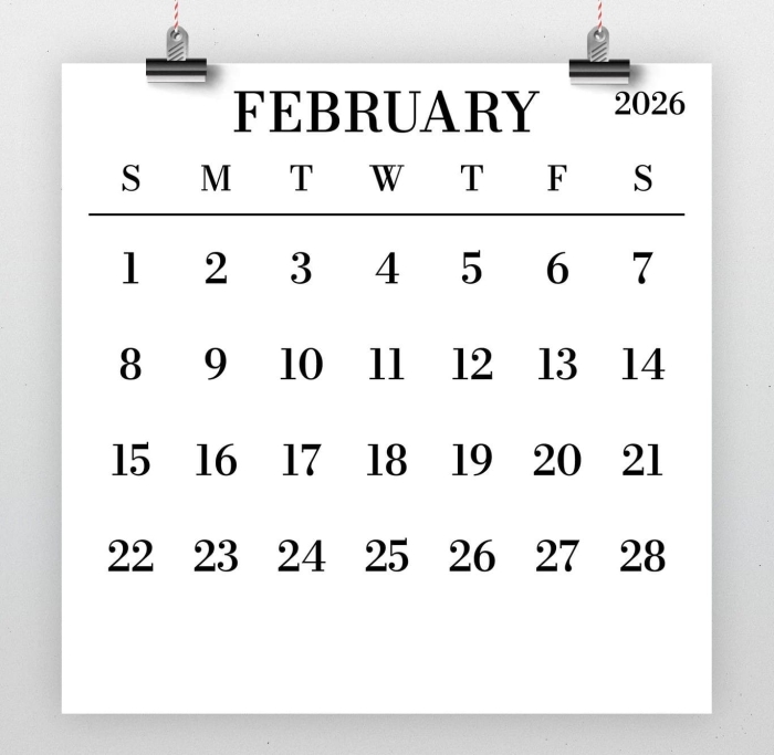 Engaging first-grade activity on reading calendar days and dates Children's worksheet for learning calendar days and dates in February 2026