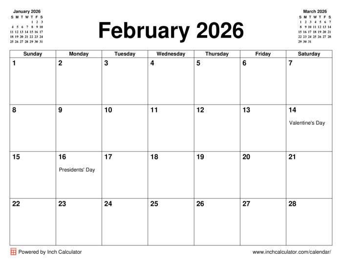 Engaging reading calendar activity for first grade students Worksheet for first graders to learn about February 2026 calendar days and dates