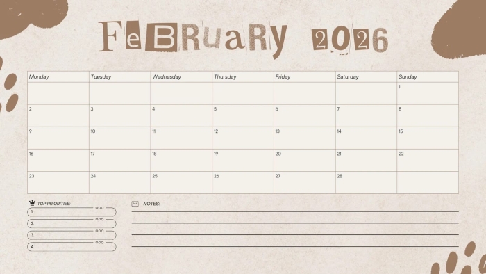 Engaging reading calendar worksheet for identifying dates in February 2026 First grade students practicing February 2026 calendar days and dates in a worksheet