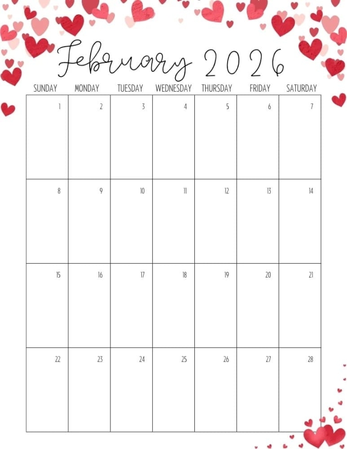 February 2026 Calendar Days and Dates Worksheet for Kids Worksheet for first graders to practice reading calendar days and dates for February 2026