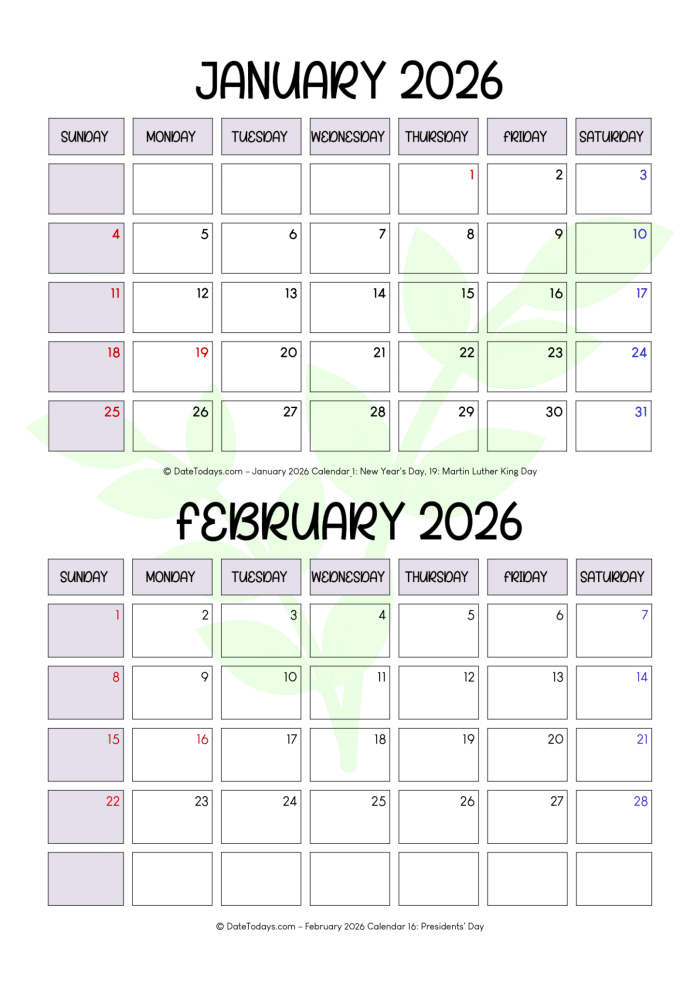 Interactive February 2026 reading calendar worksheet for elementary students Worksheet for practicing calendar days and dates for February 2026 aimed at first graders