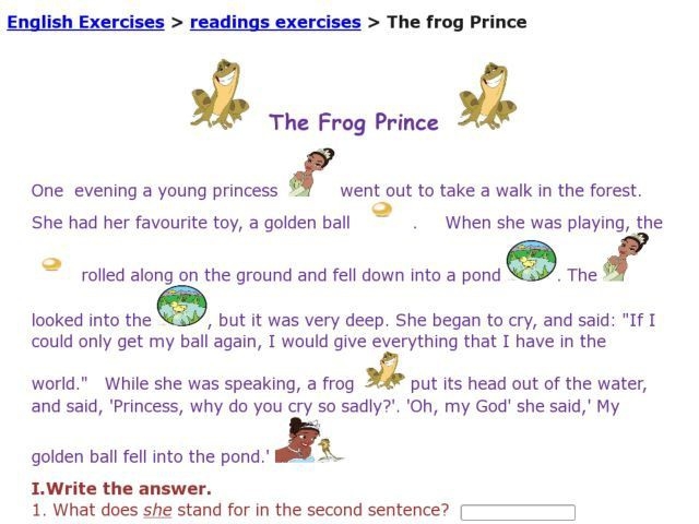 Engaging activities to enhance decimal skills through the classic tale of "The Frog Prince Worksheet for reading comprehension based on "The Frog Prince" story for first graders