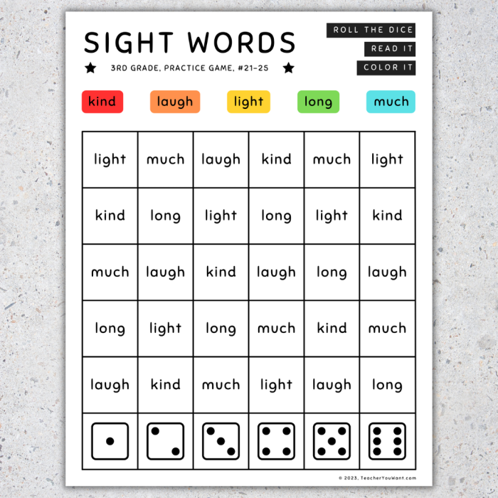 Engaging first grade reading worksheet to color words that rhyme with play Color the Rhyming Sight Words III worksheet featuring rhyming words for first graders