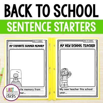 Simple sentence starter activities for young writers learning to begin sentences in first grade First grade sentence starters worksheet with colorful prompts to help beginning writers start their sentences