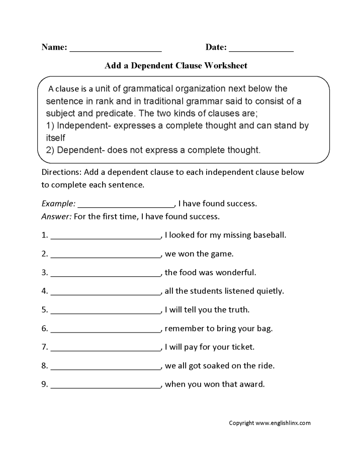 Beginning Grammar worksheet for first graders focusing on parts of a sentence