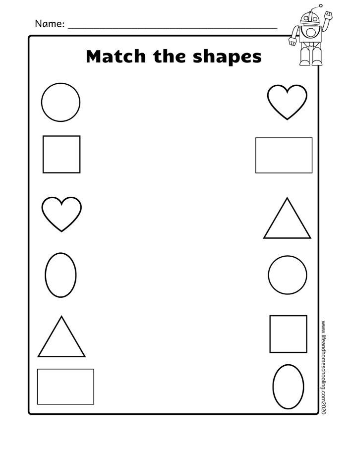 First grade shape patterns worksheet with colorful geometric shapes in sequence for students to identify and continue the pattern