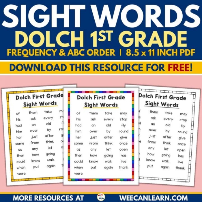 First grade student completing a year end sight word reading inventory worksheet