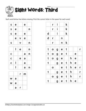Sight words fill-in-the-blank activity for young learners practicing fraction concepts First grade missing sight words worksheet 24 with word pool for completing simple sentences about fractions