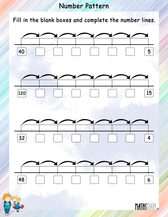 Number Patterns Chart Worksheet 22 for First Grade Math First grade number patterns chart worksheet featuring skip counting and coloring activities