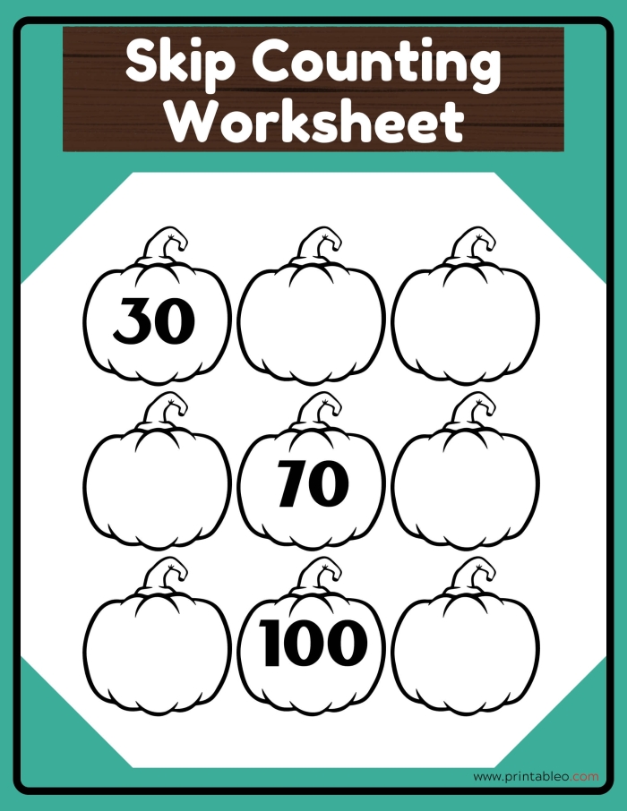 First grade decimal skip counting practice worksheet featuring number sequences