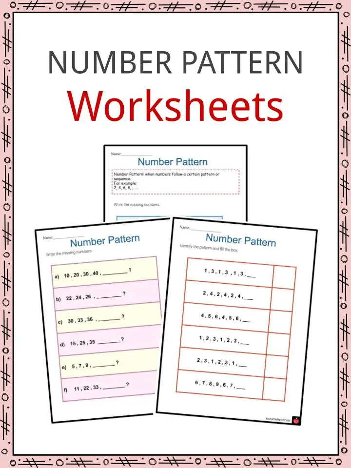 Number Patterns Chart Worksheet for First Grade Students 10 First grade worksheet featuring a number patterns chart for skip counting practice
