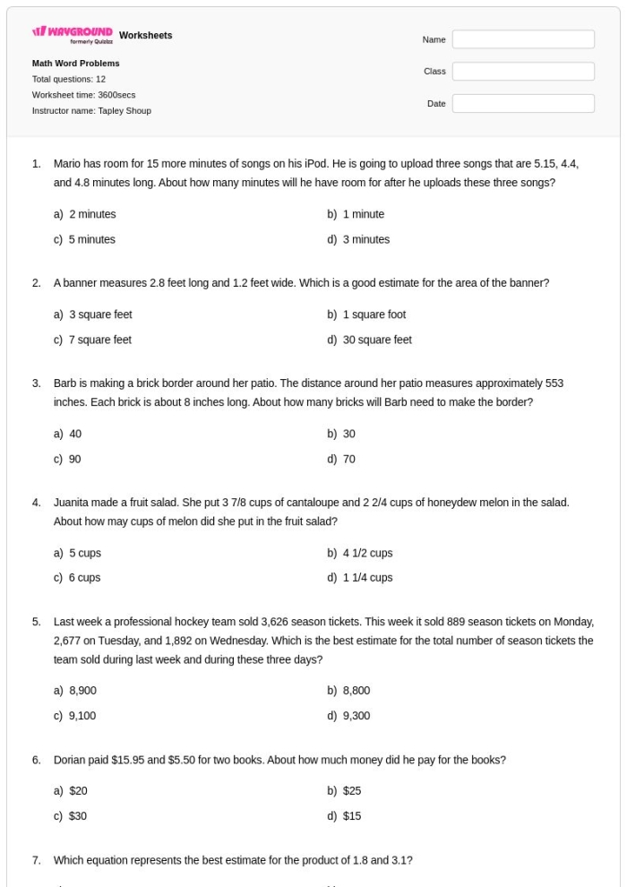 Engaging first grade math worksheet on solving word problems with a fun soup theme Colorful worksheet featuring easy math word problems using soup ingredients for first graders