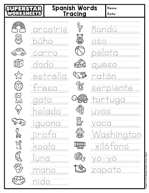 Interactive learning resource for teaching the Spanish letter "A Colorful Spanish alphabet worksheet featuring the letter "A" for first graders