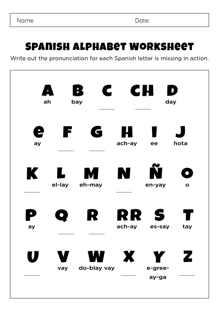 Spanish Alphabet "A" Worksheet for First Grade Reading Activities Colorful worksheet introducing the Spanish alphabet letter "A" for first graders