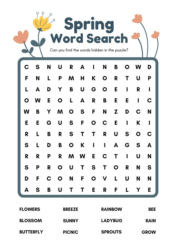Engaging spring-themed activity for practicing decimal skills in grade one Spring Find It! worksheet featuring a colorful puzzle with flowers for first graders