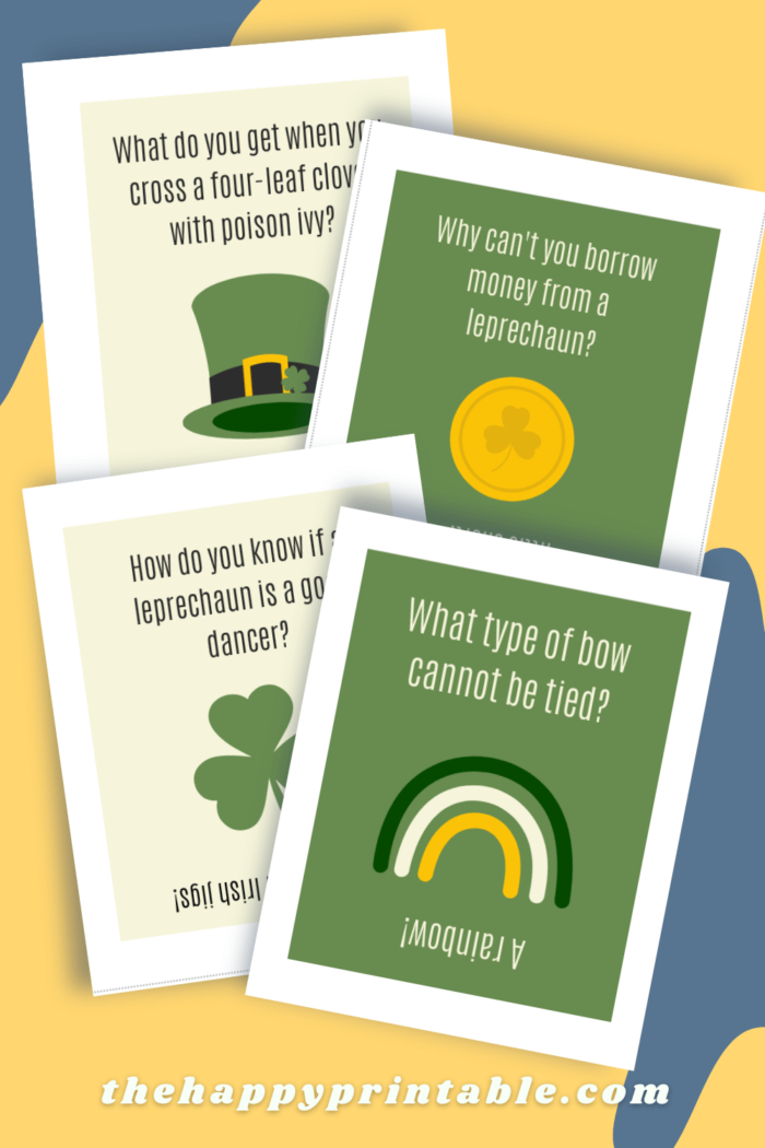 St. Patrick's Day jokes worksheet for first graders featuring fun and engaging jokes