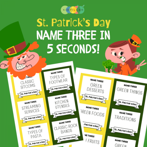 First grade students reading a colorful St. Patricks Day jokes worksheet