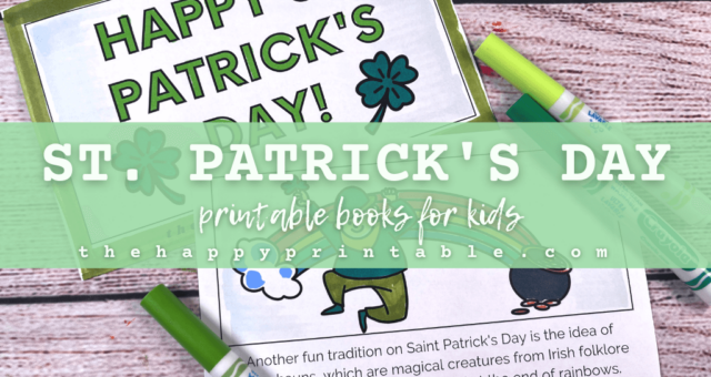 First grade student reading a St. Patricks Day jokes worksheet in the classroom