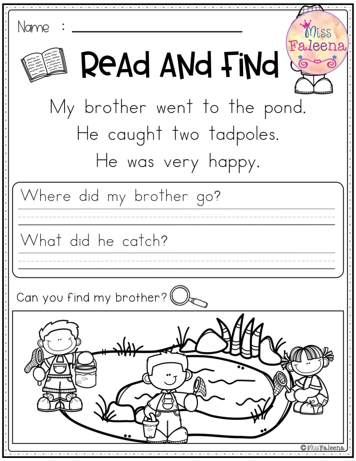 Story Sequencing worksheet designed for first graders to enhance reading comprehension skills