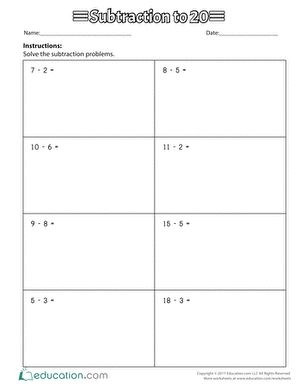 First grade jungle subtraction worksheet featuring fun safari-themed problems for kids to practice. A colorful and engaging image to help young learners master subtraction skills.