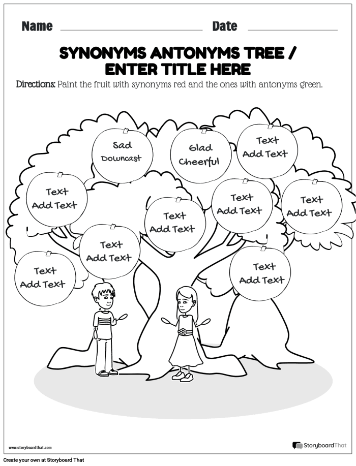 Engaging vocabulary practice test for young learners on synonyms and antonyms Colorful worksheet for first graders focusing on synonyms and antonyms practice