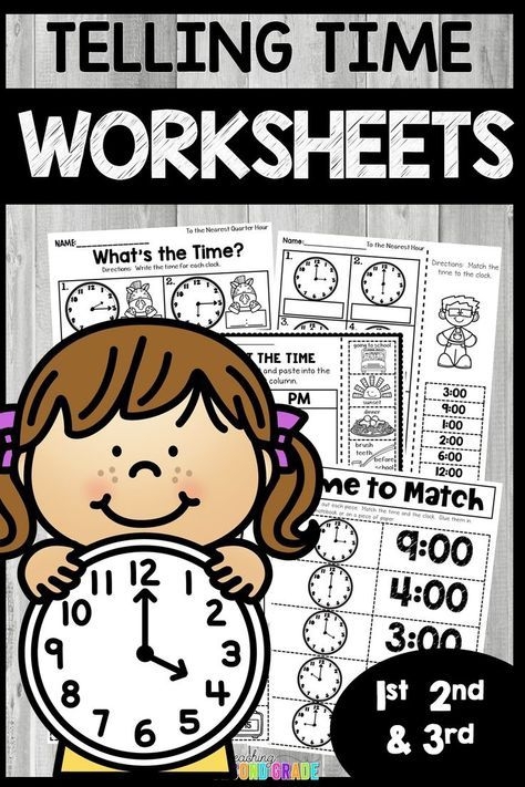 Grammar and Mechanics worksheet for First Grade First grade students engaging with a Telling Time worksheet featuring morning activities and clock matching. Worksheet for teaching time concepts through analog and digital clock exercises.