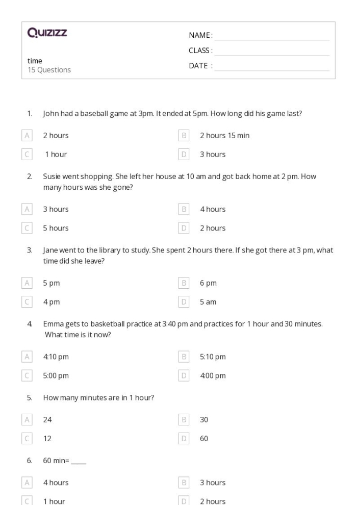 Time Quiz Multiplication Worksheet 18 First grade math worksheet with analog clocks for practicing time telling skills 18