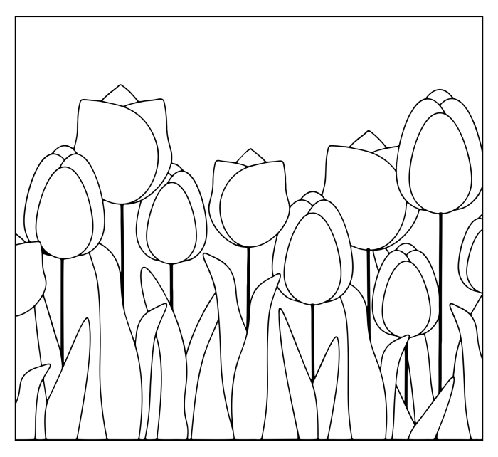 Spring-themed tulip diagram coloring activity for grammar practice Coloring page worksheet featuring a tulip diagram for first graders