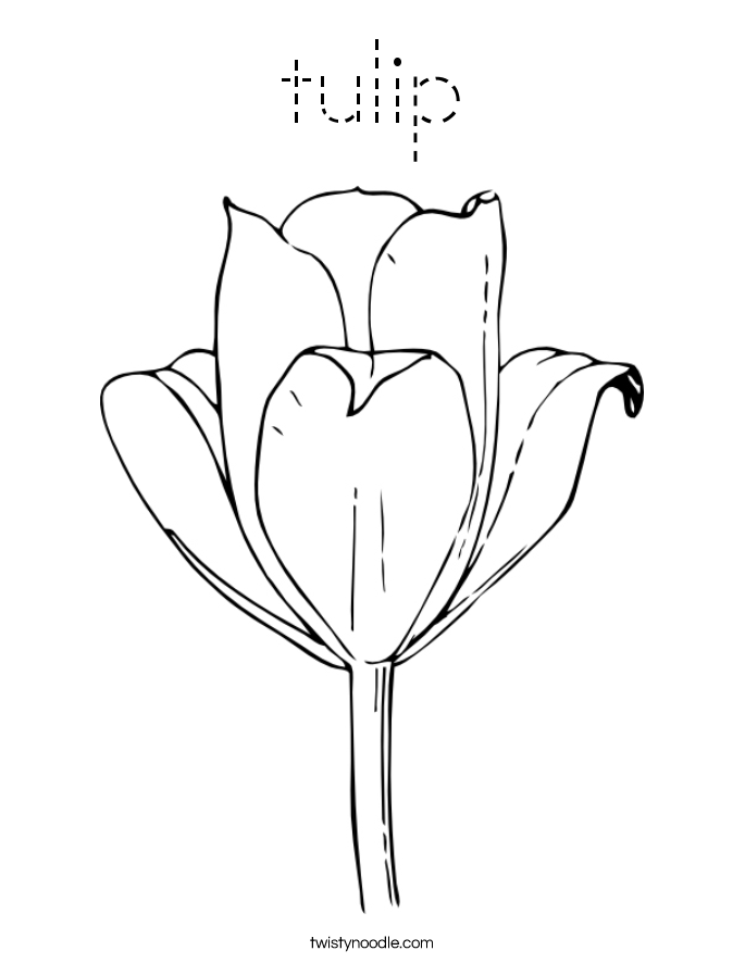 First Grade Tulip Diagram Coloring Page Worksheet for Spring Activities Coloring page worksheet featuring a tulip diagram for first graders to enhance their grammar skills
